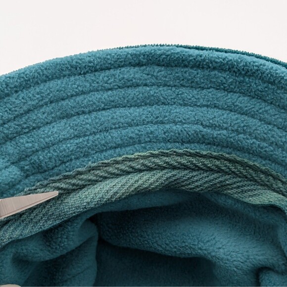 Aller Simplement Womens Velvet Bucket Hat Green Fleece Lined 100% Cotton Cloche - Picture 7 of 7